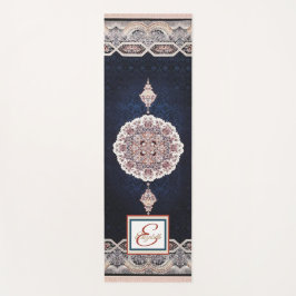 Esterilla De Yoga Alfombra Persa Turca Azul Antigua