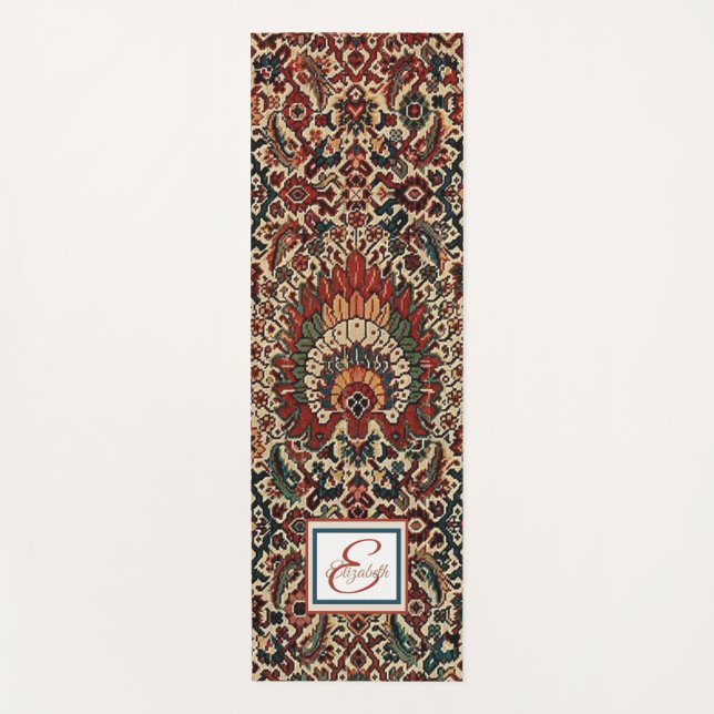 Esterilla De Yoga Alfombra turca persa oriental antigua (Anverso)