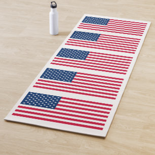 Esterilla De Yoga Alfombrilla de yoga de banderas americanas