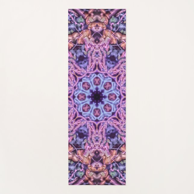 Esterilla De Yoga Alien Purple Psychedelic Kaleidoscopic Mandala (Anverso)