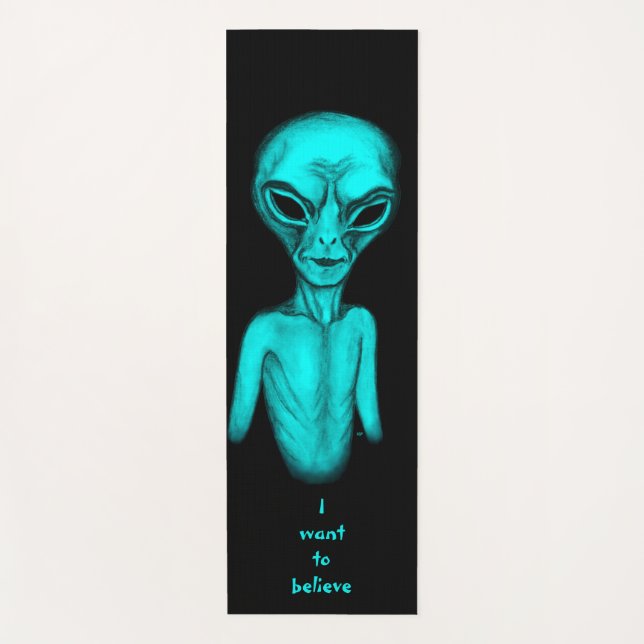 Esterilla De Yoga Alien, quiero creer (Anverso)