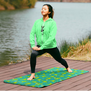 Esterilla De Yoga Almohadillas De Lirio Flores Yoga Ranas Divertidas