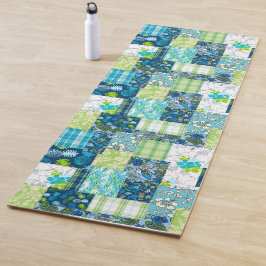 Esterilla De Yoga Aloha Patchwork Impresiones Tropicales Hawaianas -