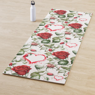 Esterilla De Yoga Amando las rosas rojas