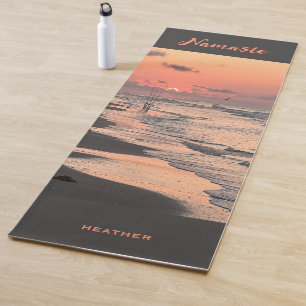 Esterilla De Yoga Amanecer en la costa de Texas, personalizado