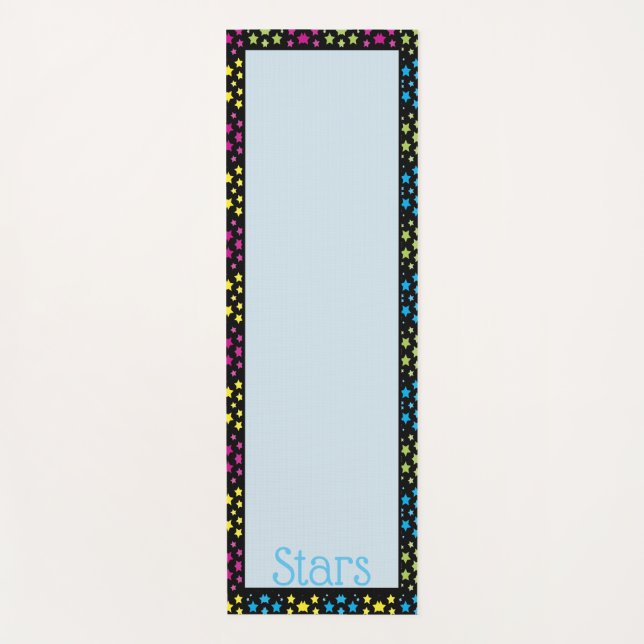 Esterilla De Yoga Amarillo rosa azul y verde (Anverso)