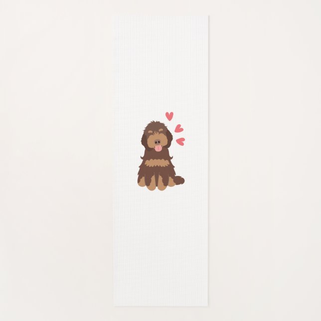 Esterilla De Yoga Amor Chocolate Phantom Cockapoo Cavapoo Perro (Anverso)