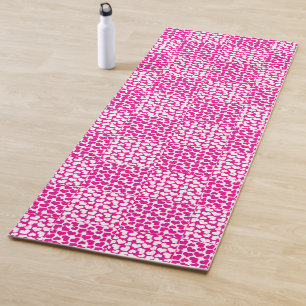 Esterilla De Yoga Amor controlado en magenta y blanco
