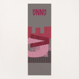 Esterilla De Yoga Amor Letra magenta geométrica yoga mate