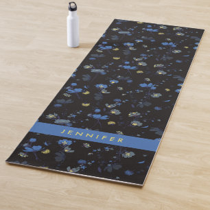 Esterilla De Yoga Añada su estampado de flores soplado el viento