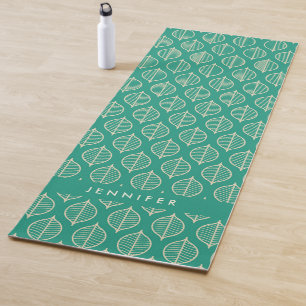 Esterilla De Yoga Añada su modelo verde Stylized el conocido de l