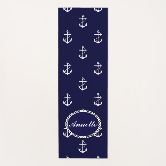 Esterilla De Yoga Anchor Nautical Personalizado (Anverso)