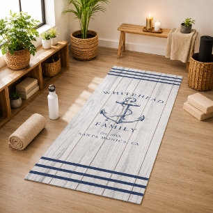 Esterilla De Yoga Ancla de madera blanca para familia - Costumbre Ná