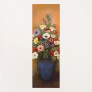 Esterilla De Yoga Anemones de época y lila en un jarrón azul