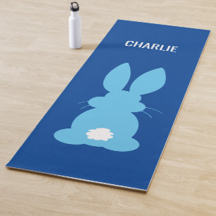 Esterilla De Yoga Animal lindo personalizado silueta azul del
