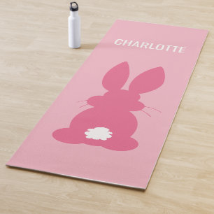 Esterilla De Yoga Animal lindo personalizado silueta rosada del