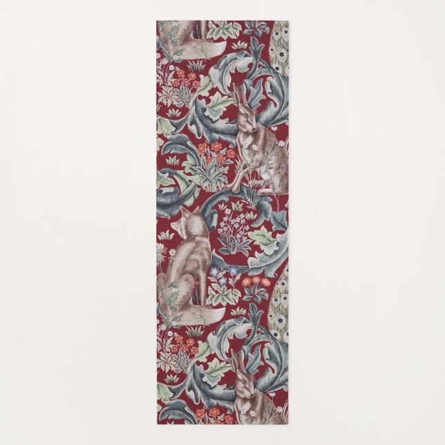 Esterilla De Yoga Animales del Bosque, William Morris (Anverso)