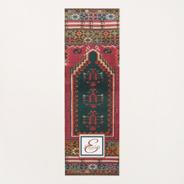 Esterilla De Yoga Antigua oriental Kilim Rug (Anverso)