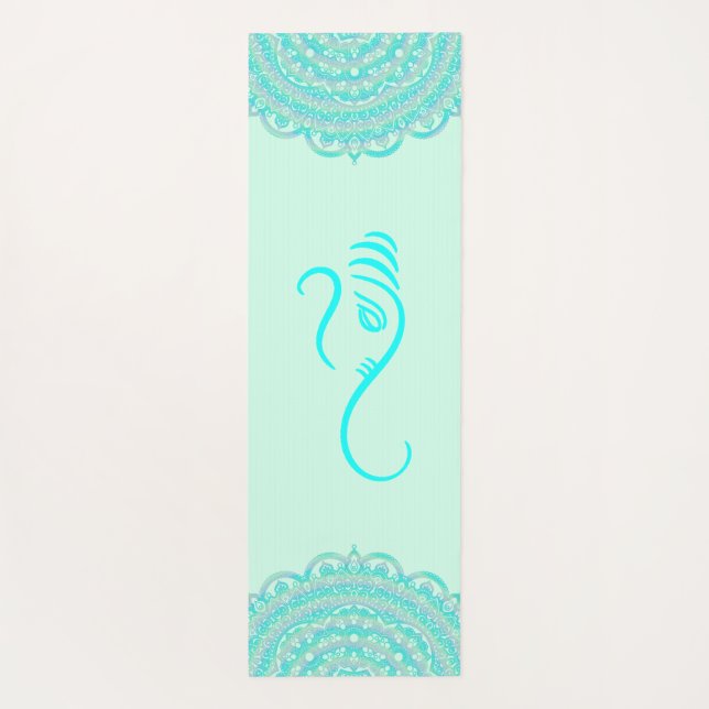 Esterilla De Yoga Aqua Ganesha y Mandalas (Reverso)