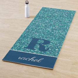 Esterilla De Yoga Aqua Sparkles Personalizado