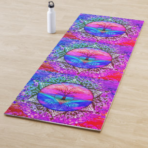 Esterilla De Yoga Árbol de arcoiris de vida yoga mate