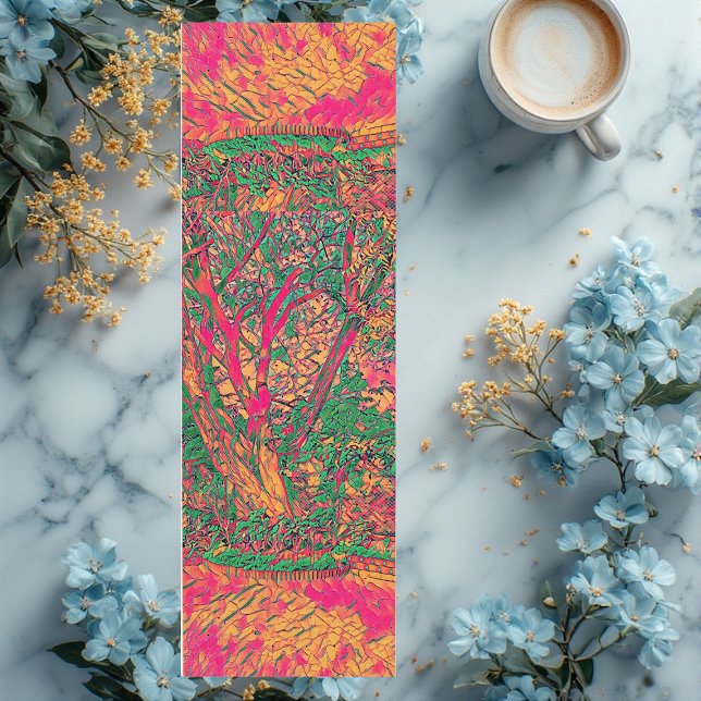 Esterilla De Yoga Árbol moderno de la vida Resumen Arte Tranquilizad (Modern Tree of Life Abstract Art Soothing Calming Yoga Mat)