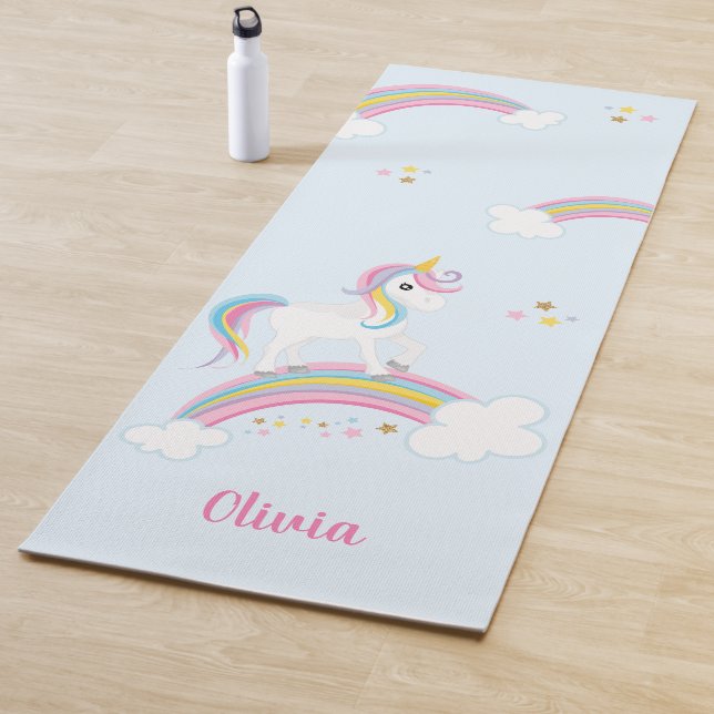Esterilla De Yoga Arcoíris Mágico Unicornio Personalizado (In situ)