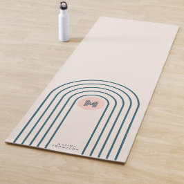 Esterilla De Yoga Arcos de líneas geométricas abstractas Pastel Retr