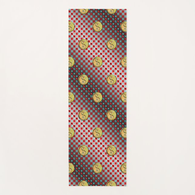 Esterilla De Yoga Aries y Serpiente Metalizado (Anverso)