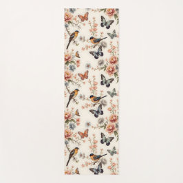Esterilla De Yoga Armonía de pájaros y mariposas en chinoiserie