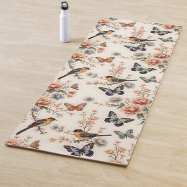 Esterilla De Yoga Armonía de pájaros y mariposas en chinoiserie