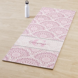 Esterilla De Yoga Art Deco personalizado Confetti rosa Mandala