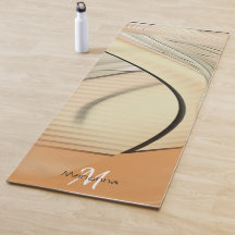 Arte Abstracto de Pastel Crema con Monograma