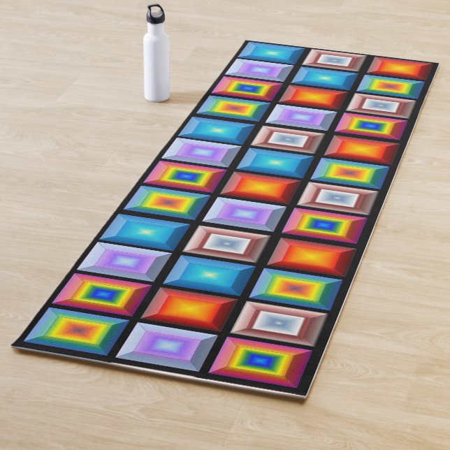 Esterilla De Yoga Arte abstracto geométrico hermoso y multicolor (In situ)