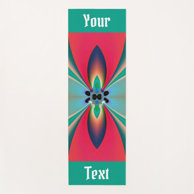 Esterilla De Yoga Arte abstracto personalizado Flor Funky (Anverso)