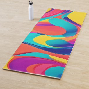 Esterilla De Yoga Arte abstracto vibrante de Swirling