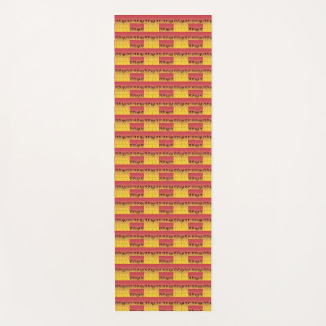 Esterilla De Yoga Arte africano, atardecer tropical (Anverso)