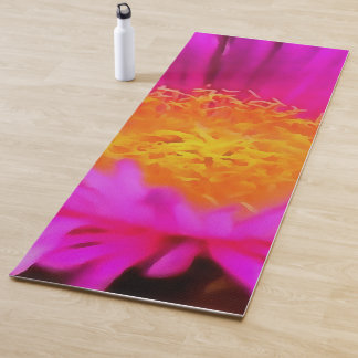 Esterilla De Yoga Arte artístico de flores de aster rosa magenta