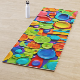 Esterilla De Yoga Arte cerámico colorido