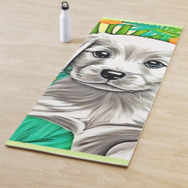 Esterilla De Yoga Arte De Cachorro Floral