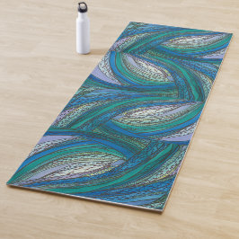 Esterilla De Yoga Arte de doodle azul