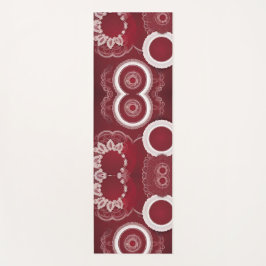Esterilla De Yoga Arte de IA floral rojo oscuro
