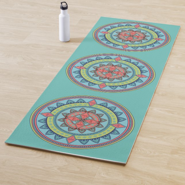 Esterilla De Yoga Arte de Mandala Azul Hermoso (In situ)
