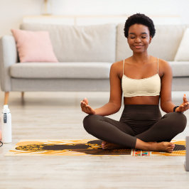 Esterilla De Yoga Arte de mujer africana étnica hermosa