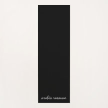 Arte de nombre de letra script negra moderna con m