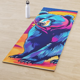 Esterilla De Yoga Arte de oso vibrante