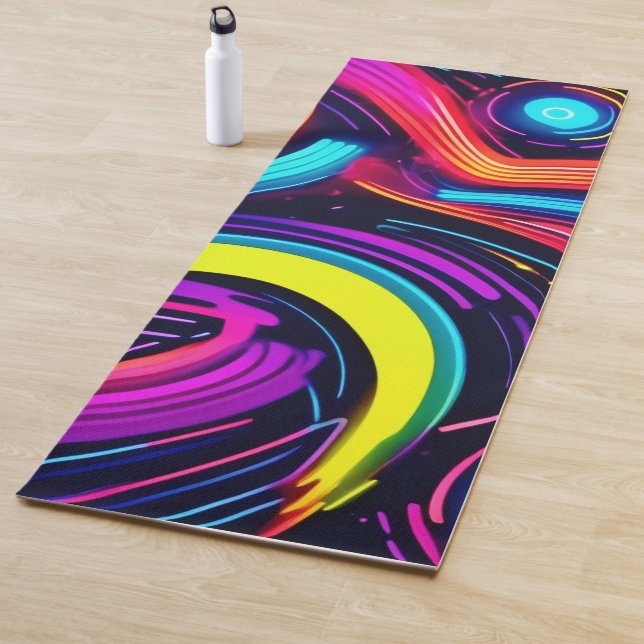 Esterilla De Yoga Arte de paisaje onírico de neón (In situ)