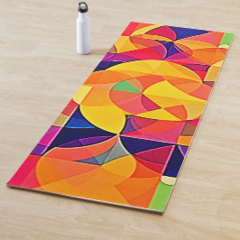 Esterilla De Yoga Arte de simetría abstracto vibrante