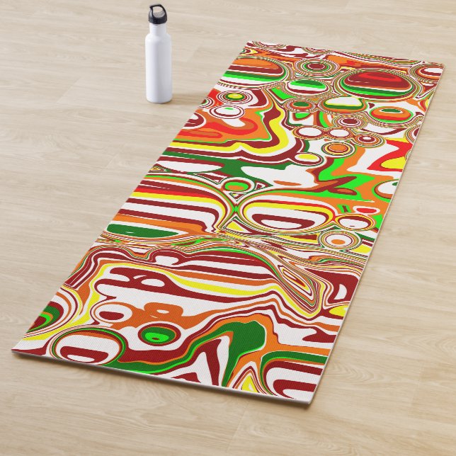 Esterilla De Yoga Arte digital de burbujas retro (In situ)