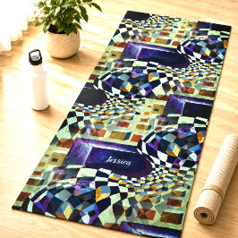 Esterilla De Yoga Arte Mosaico Geométrico Abstracto